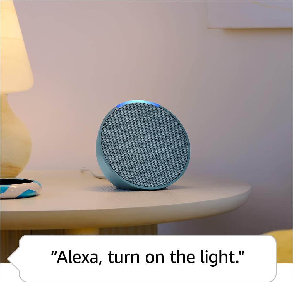 Like-New Amazon Echo Pop (newest model), Our smallest Alexa speaker, Fits in any room, Glacier White