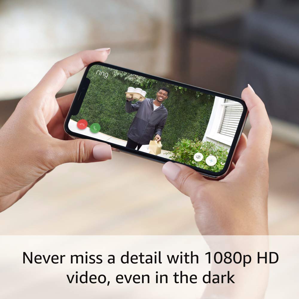 Like-New Ring Video Doorbell Wired (newest model), Use Two-Way Talk, advanced motion detection, HD camera and real-time alerts to monitor your front door (wiring required)